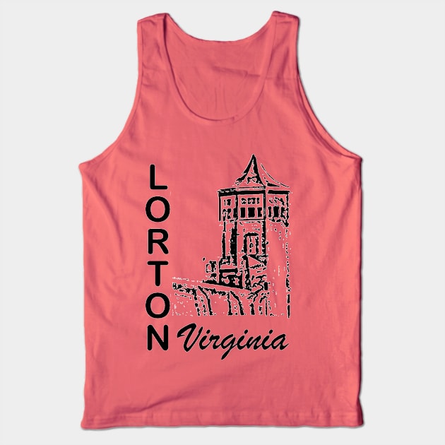 Lorton Guardhouse - Black Tank Top by Swift Art